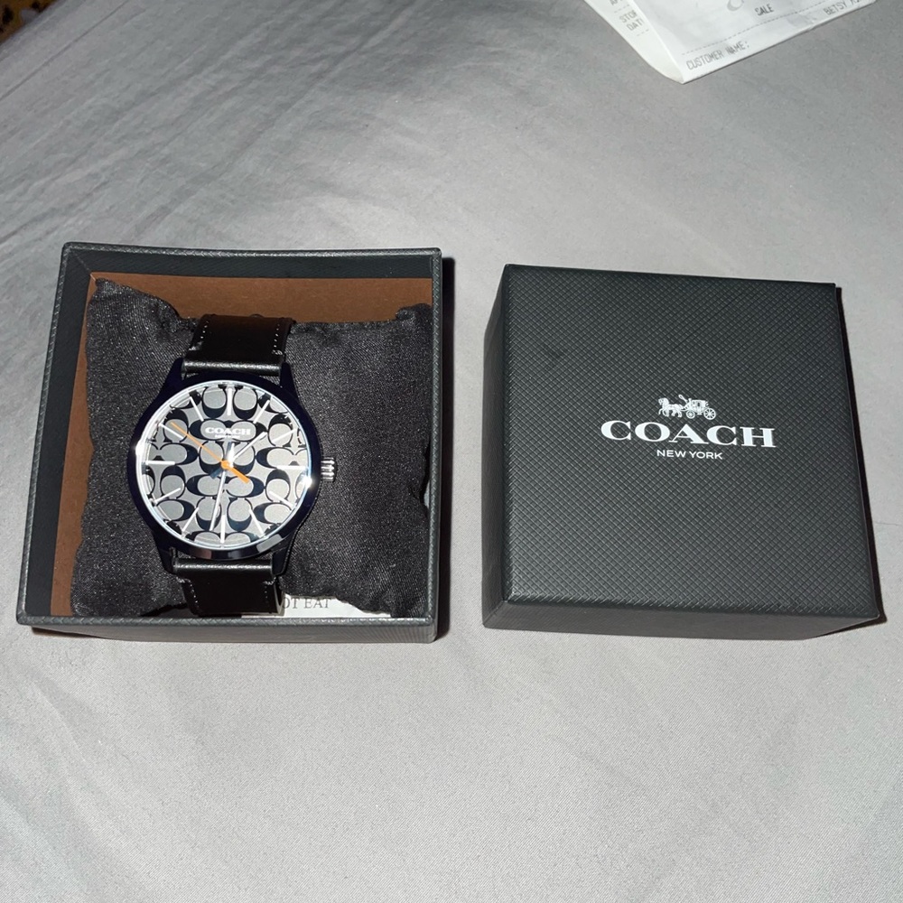 Men’s Leather Coach Watch